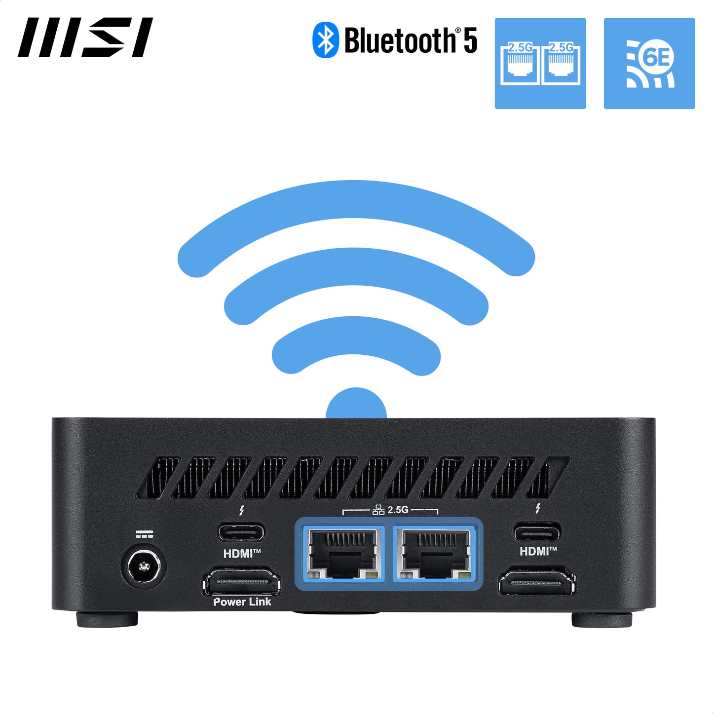 MSI Cubi NUC AI 1UMG Intel Core Ultra 5 125H ( 14th Gen - Core Ultra Series 1 ) , Barebone, NUC, SFF, Mini Computer, HTPC, (NO RAM, NO Storage, NO OS), Intel Graphics/DDR5/Dual ThunderBolt 4/Dual HDMI/Dual LAN/WiFi 6E/BT 5.3/VESA - NUC AI 1UMG I5 125H BB