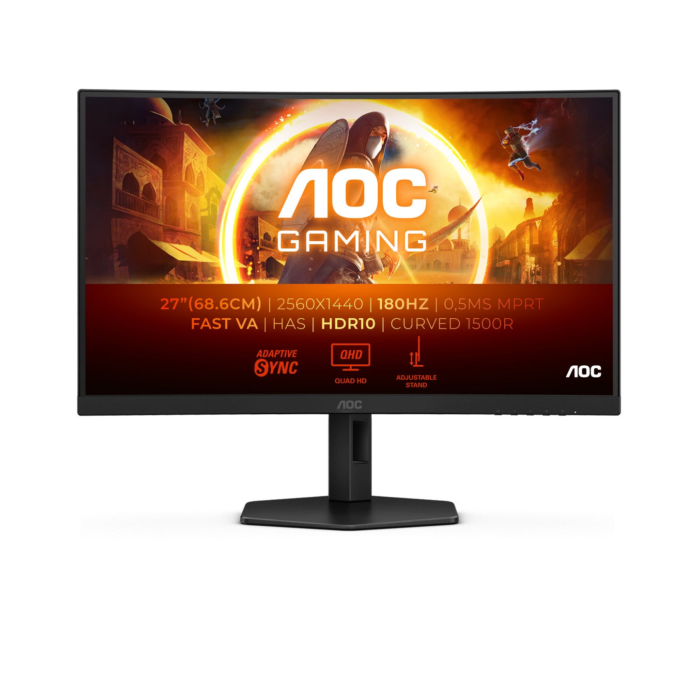 AOC G4 CQ27G4X computer monitor 68.6 cm (27") 2560 x 1440 pixels Quad HD LCD Black