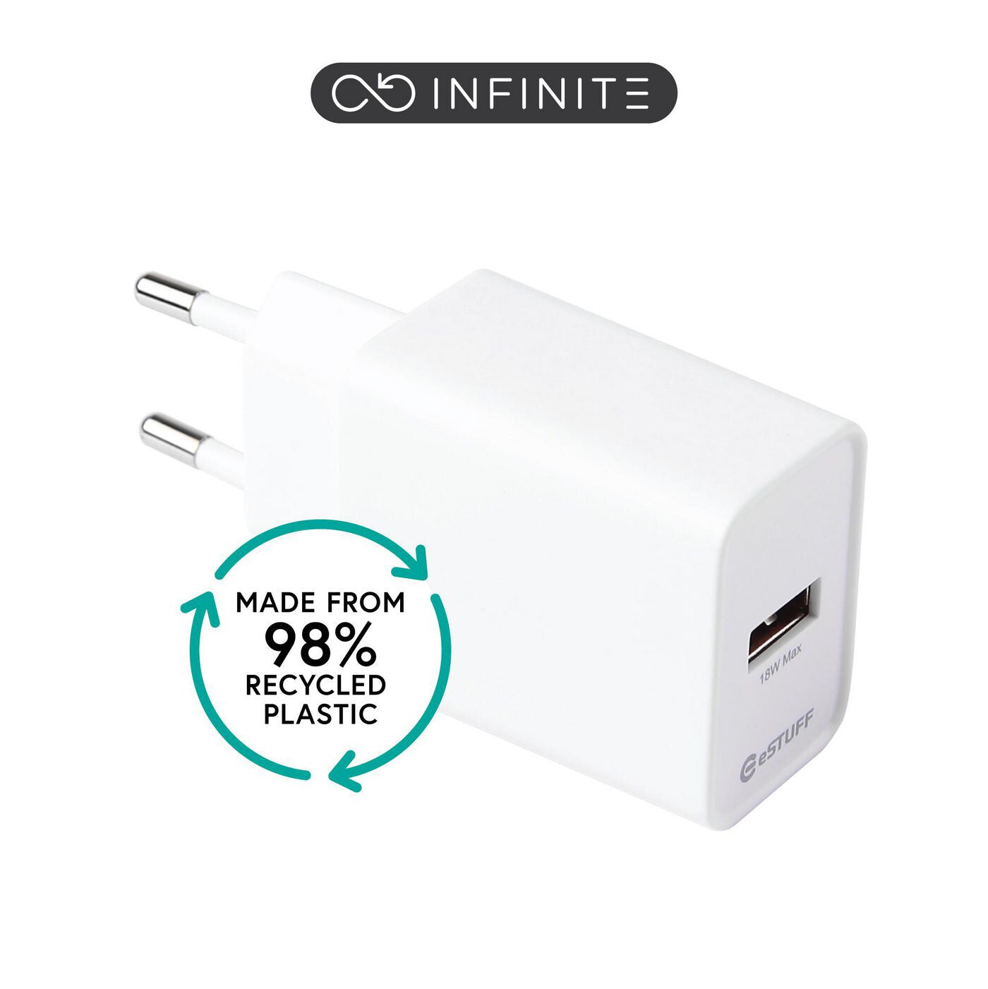 eSTUFF ES637006 mobile device charger Smartphone White AC Fast charging Indoor