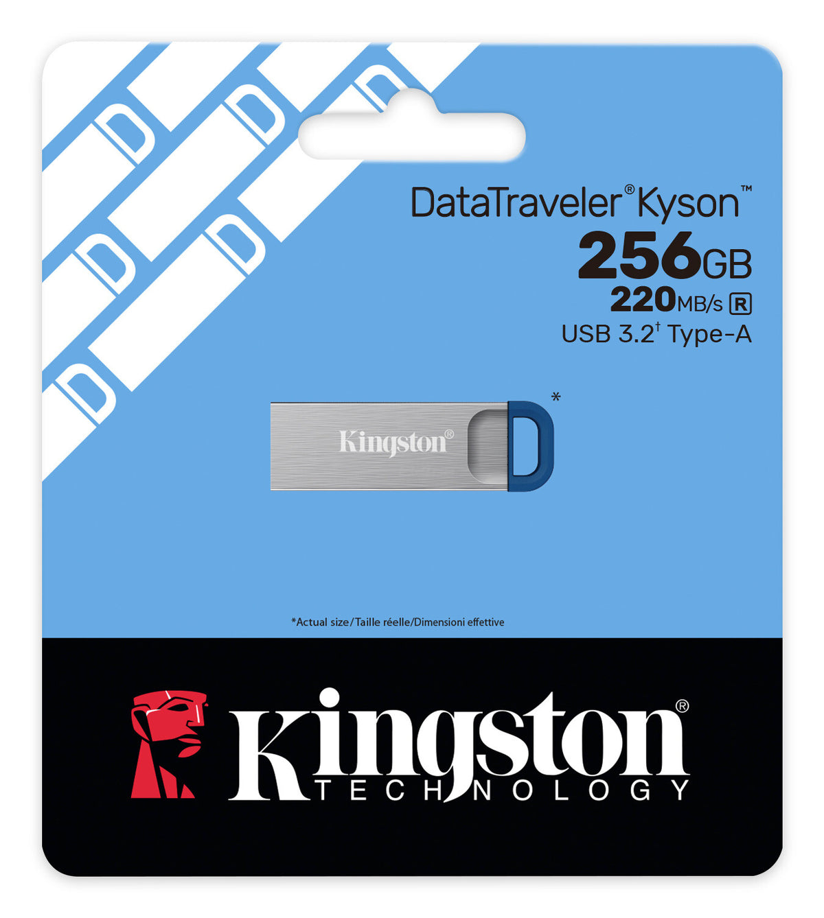 Kingston Technology DataTraveler 256GB Kyson 220MB/s Metal USB 3.2 Gen 1