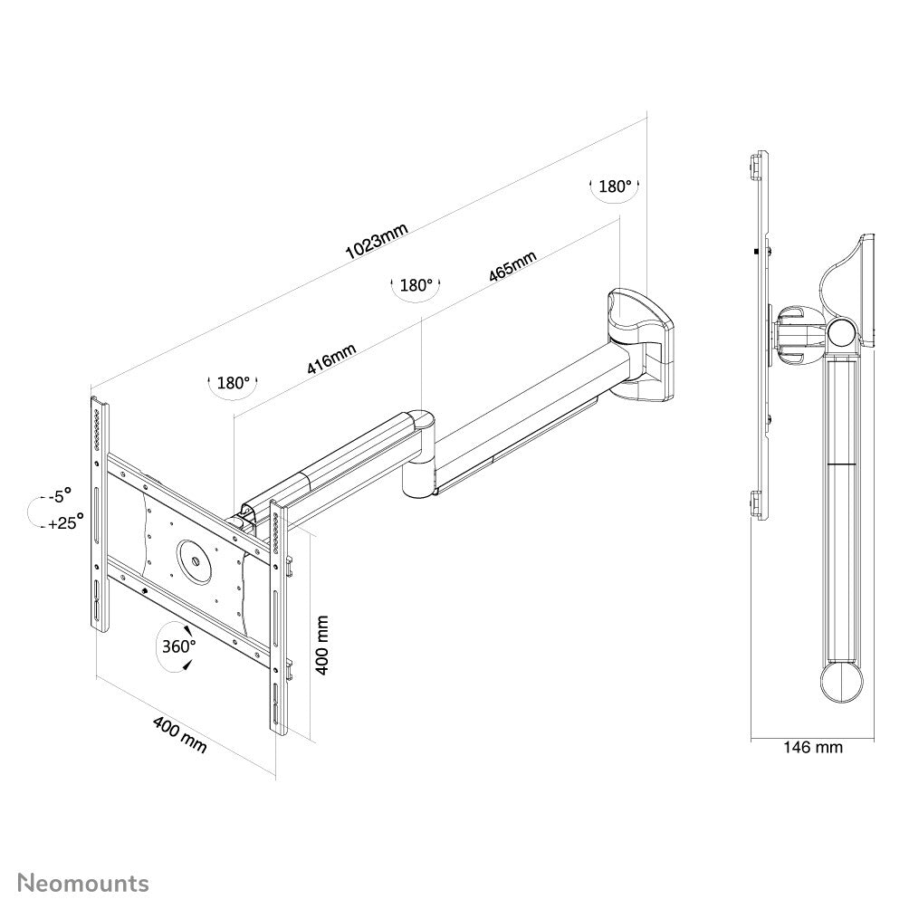 Neomounts medical wall mount