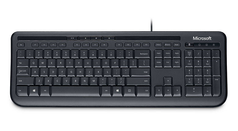 Microsoft Wired 600 keyboard Office USB QWERTY US English Black