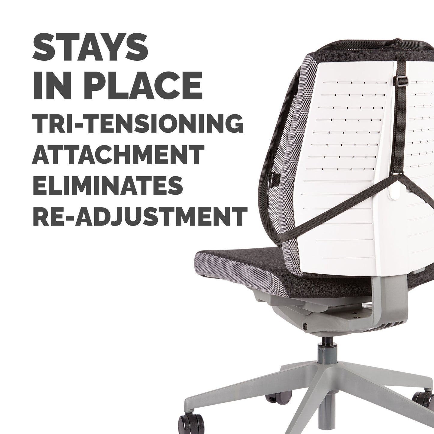 Fellowes Back Support for Office Chair - Professional Series Mesh Office Chair Back Support - Easy To Attach - H19.53 x W30.32 x D36.99cm