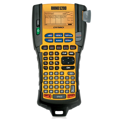 DYMO RHINO 5200 Industrial Label Maker | Labelling Machine Kit Case | Time-Saving Hot KeysPrints FastDurable Label Maker For Job Sites and Heavy-Duty Labelling Jobs | UK Plug