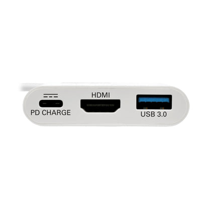 Tripp Lite U444-06N-HU-C USB-C to HDMI Adapter with USB 3.x (5Gbps) Hub Port and PD Charging, HDCP, White