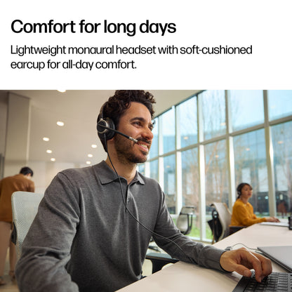 HP Poly Mission 615 Monaural USB Wired Headset (Bulk)