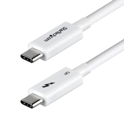 StarTech.com 1.5ft (50cm) Thunderbolt 5 Cable, 80Gbps/Up to 120Gbps, 240W PD, 8K 60Hz, Certified Thunderbolt Cable, Compatible w/Thunderbolt 4/USB4/USB-C - White