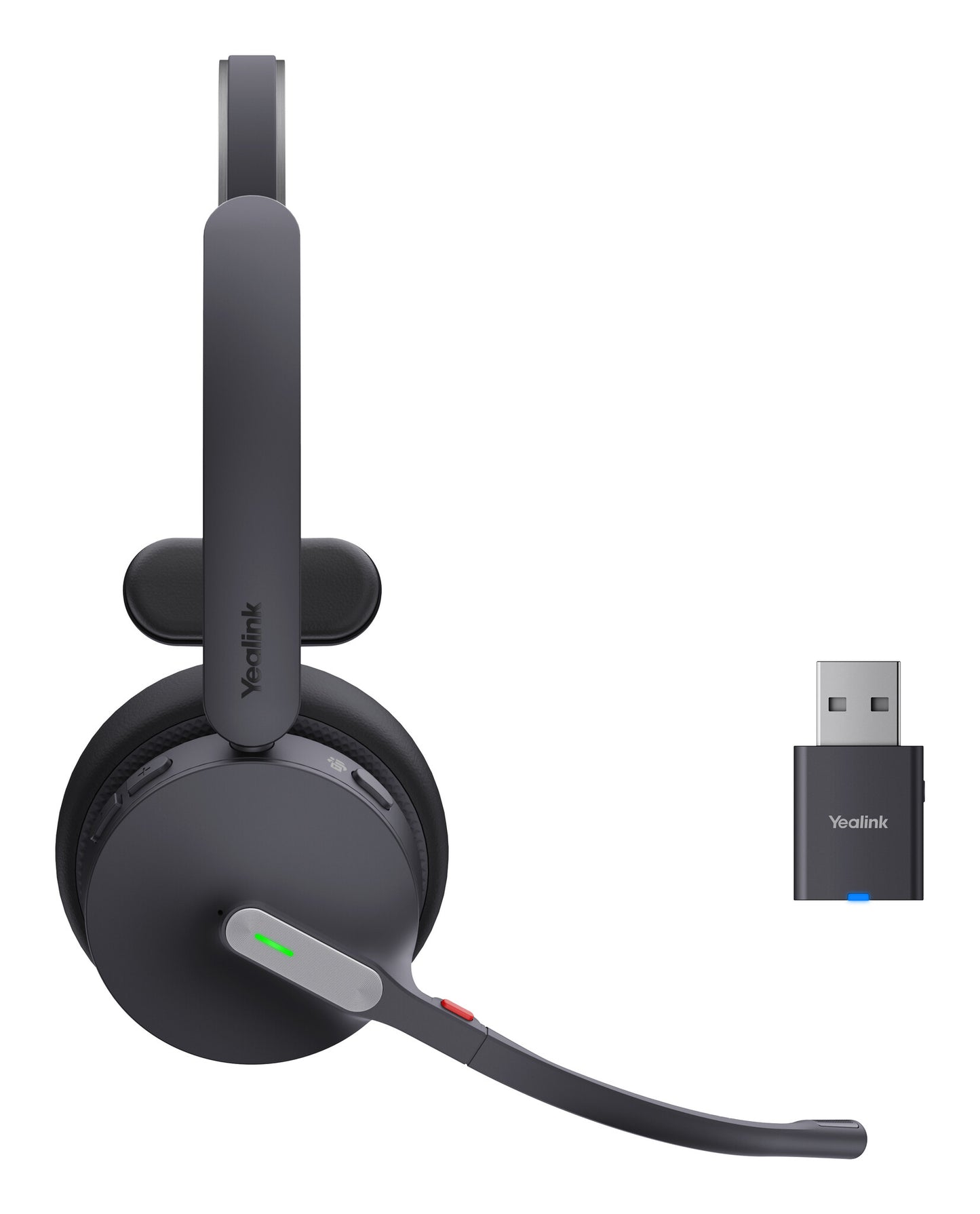 Yealink WH64 Hybrid Mono Teams Headset Wireless Head-band Office/Call center Micro-USB Bluetooth Black
