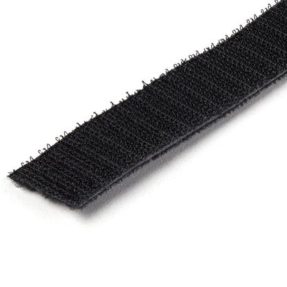 StarTech.com 25ft (7.6m) Hook and Loop Roll, Black, Cut-to-Size Reusable Cable Ties, Bulk Industrial Wire Fastener Tape, Adjustable Fabric Wraps, Reusable Self Gripping Cable Management Straps