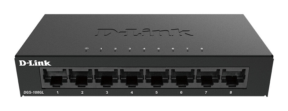 D-Link DGS-108GL Unmanaged Gigabit Ethernet (10/100/1000) Black