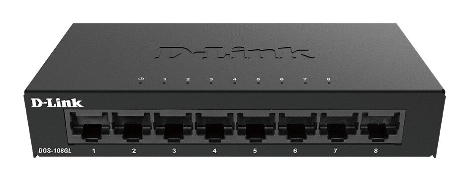 D-Link DGS-108GL 8-Port Gigabit Unmanaged Desktop Switch