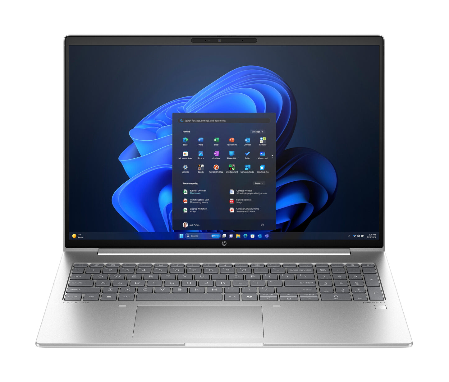 HP ProBook 460 G11 Intel Core Ultra 5 125U Laptop 40.6 cm (16") WUXGA 16 GB DDR5-SDRAM 256 GB SSD Wi-Fi 6E (802.11ax) Windows 11 Pro AI PC Silver