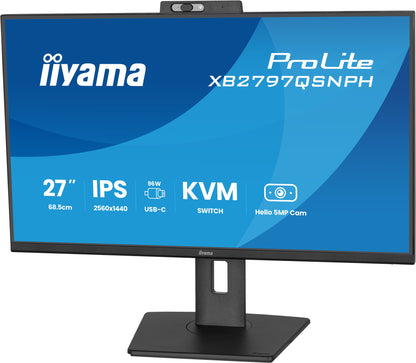 iiyama ProLite XB2797QSNPH-B1 computer monitor 68.6 cm (27") 2560 x 1440 pixels Quad HD LED Black