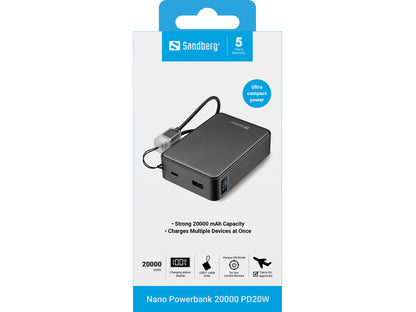 Sandberg Nano Powerbank 20000 PD20W
