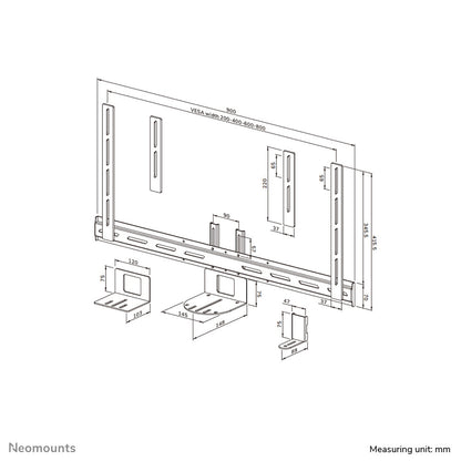 Neomounts AV50-500BL PTZ/UC camera shelf kit 43-110" - VESA - max 5 kg - universal