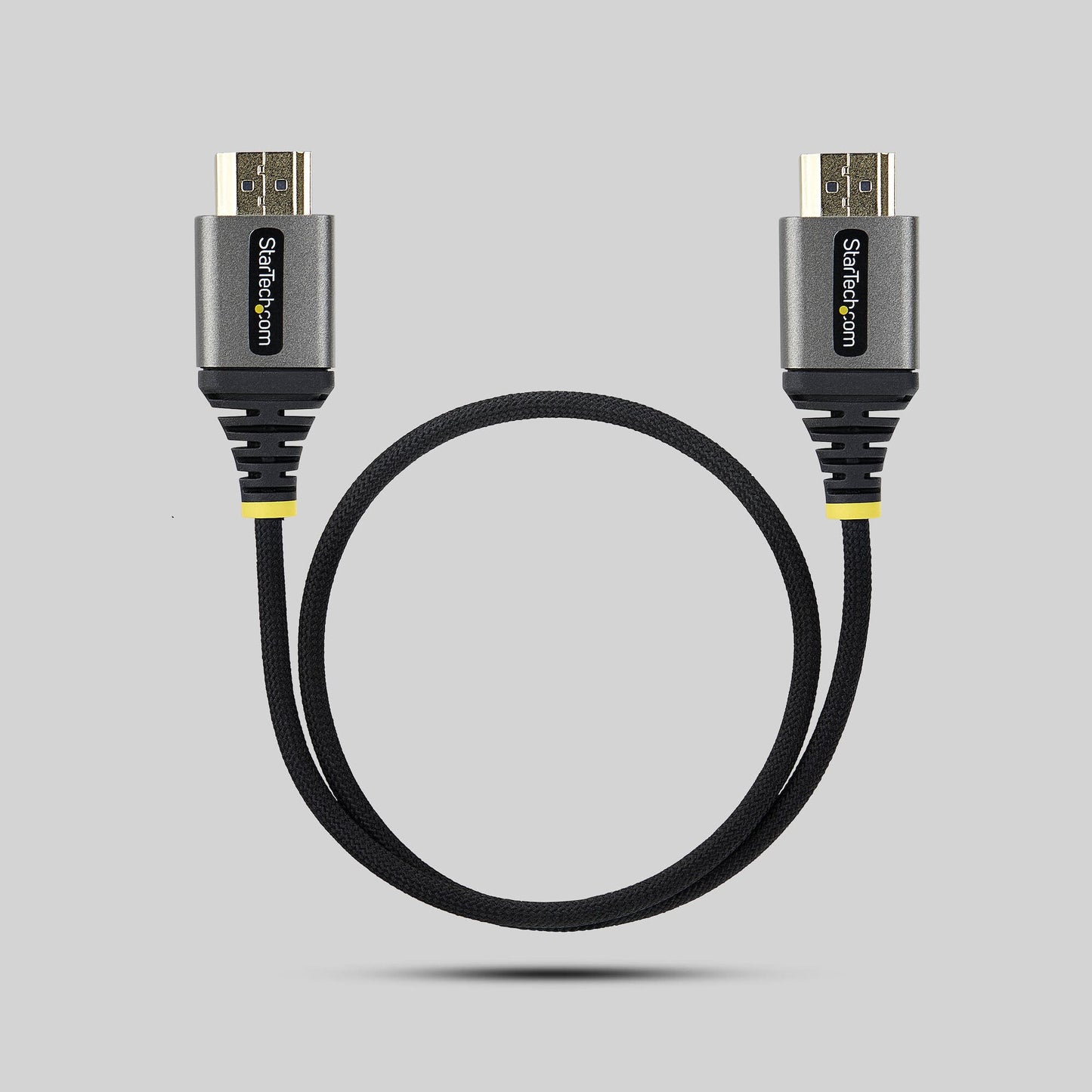 StarTech.com 50cm (1.6ft) Premium Certified High Speed HDMI Cable, Ultra Flexible HDMI Cable, 4K 60Hz/1440p 144Hz w/HDR10/ARC, 18Gbps, High Flex Braided HDMI Cord