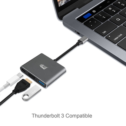 Adesso AUH-4010 laptop dock/port replicator USB 3.2 Gen 1 (3.1 Gen 1) Type-C Grey