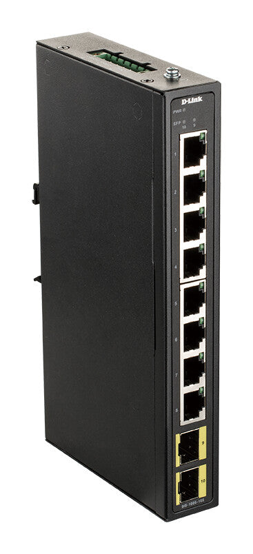 D-Link 8-port Gigabit Industrial Switch including 2 x 100/1000M SFP, Unmanaged