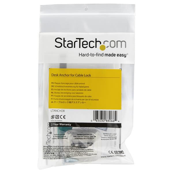 StarTech.com Laptop Cable Lock Anchor - Zinc Alloy - TAA