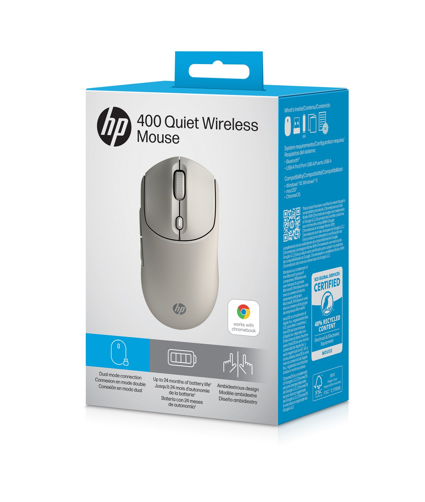 HP 400 Quiet Maple Wireless Mouse