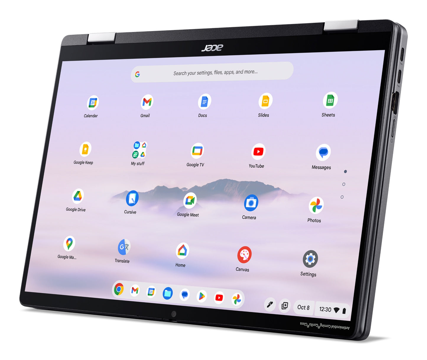 Acer Chromebook Enterprise Spin 714 CPE794-1N Intel Core Ultra 5 115U 35.6 cm (14") Touchscreen WUXGA 8 GB LPDDR5-SDRAM 256 GB SSD Wi-Fi 6E (802.11ax) ChromeOS Grey