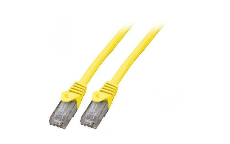 Mercodan Patchkabel KAT6 UTP, Gul, 7,5m, Halogenfri, 2x4xAWG24 LSZH, Polybag, CCA networking cable Yellow 7.5 m Cat6 U/UTP (UTP) Round