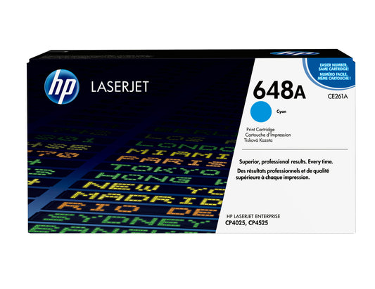 HP 648A Cyan Original LaserJet Toner Cartridge