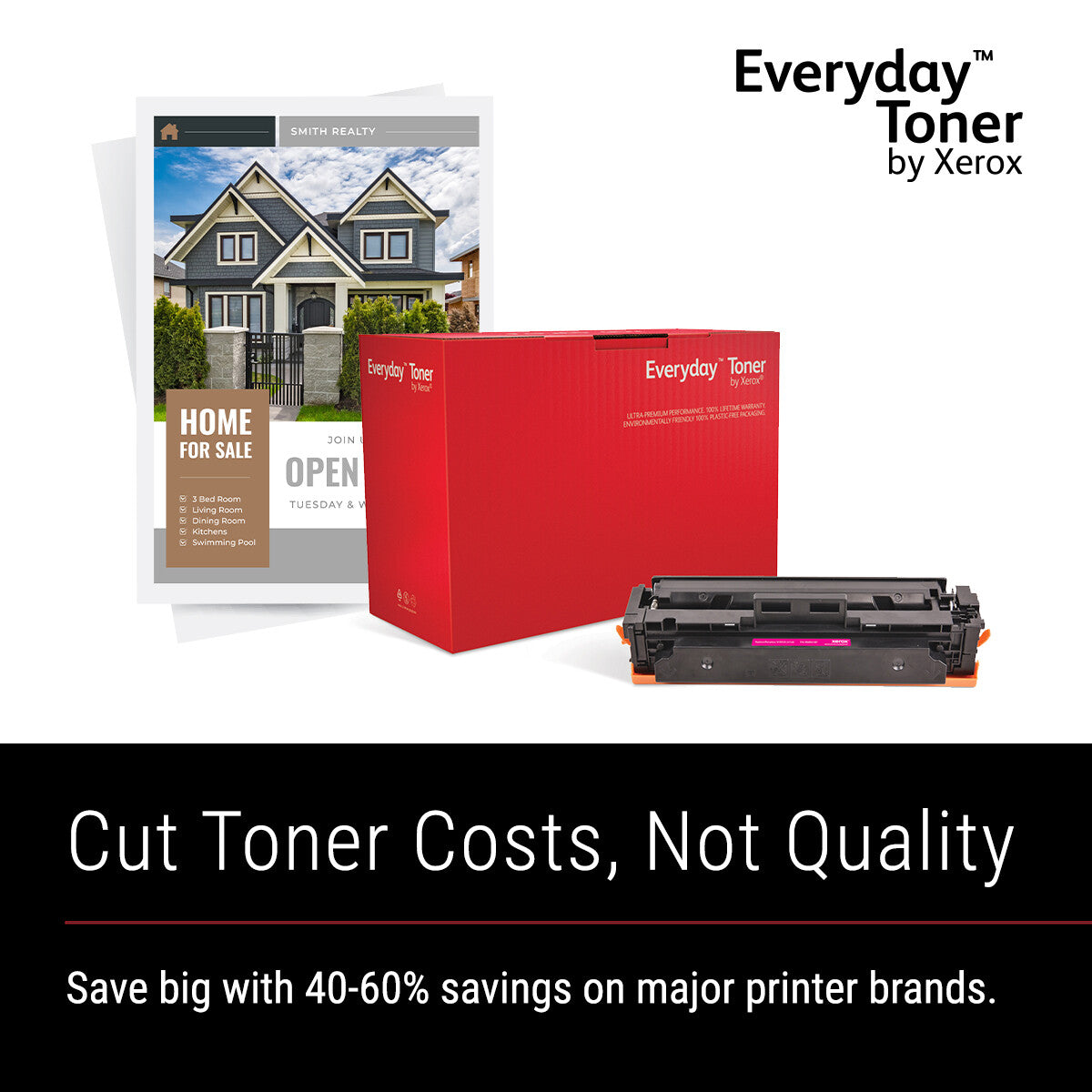 Everyday™ Black Toner by Xerox compatible with HP 35A 36A 85A (CB435A/ CB436A/ CE285A), Standard capacity