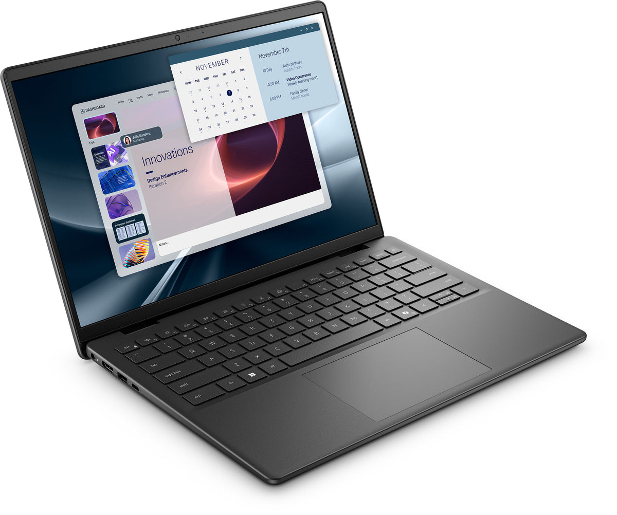 DELL Pro 14 Essential PV14255 AMD Ryzen™ 7 250 Laptop 35.6 cm (14") Full HD+ 16 GB DDR5-SDRAM 512 GB SSD Wi-Fi 6 (802.11ax) Windows 11 Pro UK English Black