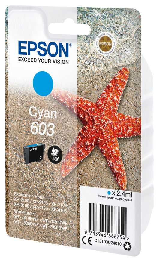 Epson Singlepack Cyan 603 ink cartridge