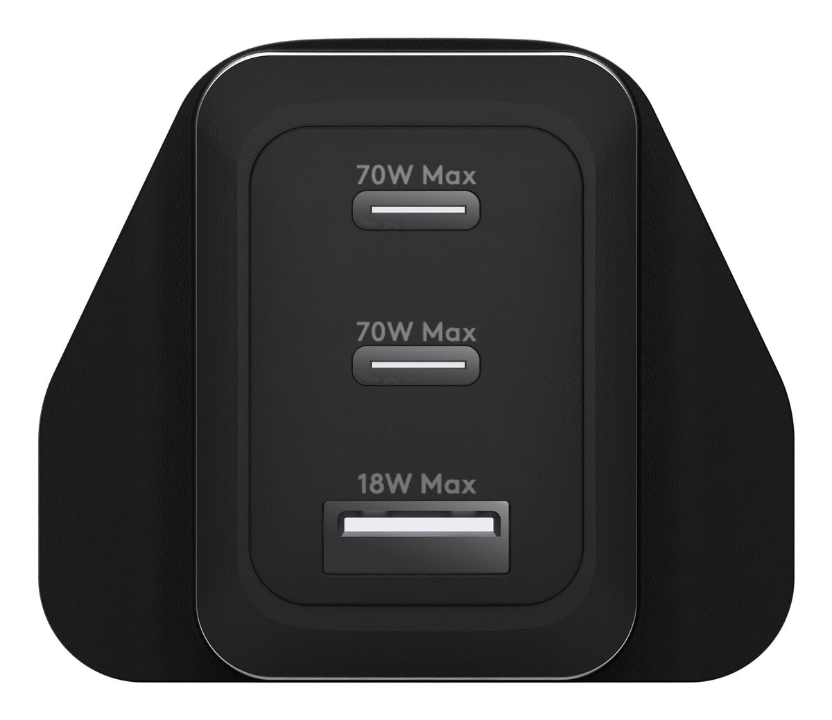 dbramante1928 IT - UK W. Charger - 2xUSB-C 70W + 1xUSB-A - BLK