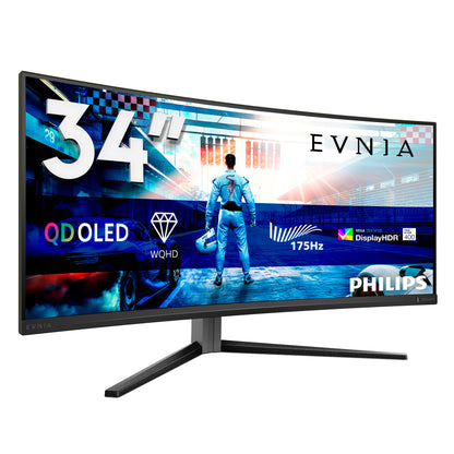 Philips Evnia 6000 34M2C6500/00 computer monitor 86.4 cm (34") 3440 x 1440 pixels Wide Quad HD QD-OLED Grey