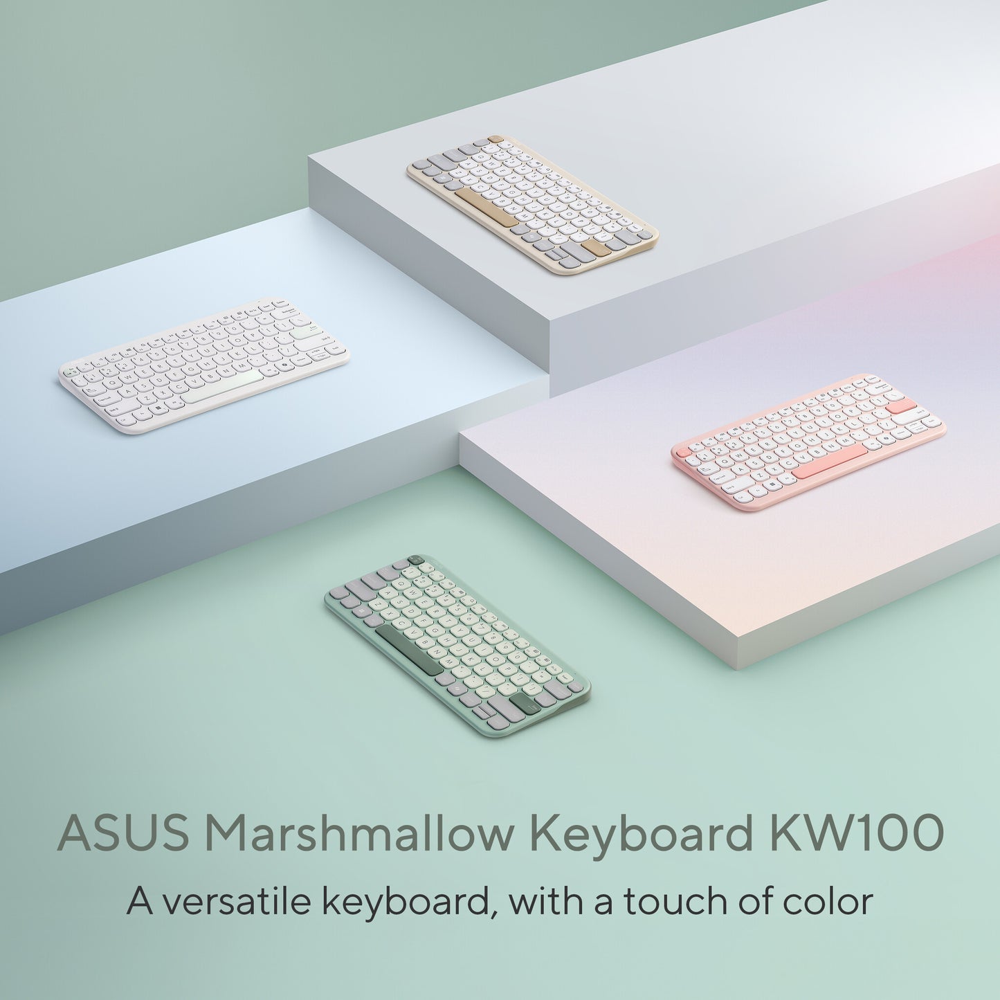 ASUS Marshmallow KW100 keyboard Home Bluetooth Green