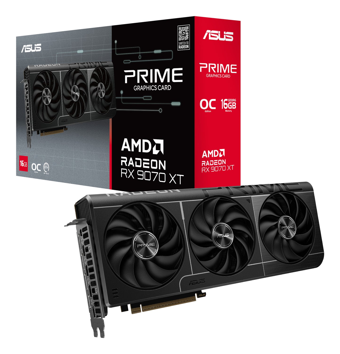 ASUS Prime -RX9070XT-O16G AMD Radeon RX 9070 XT 16 GB GDDR6