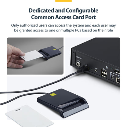 StarTech.com Secure 2-Port Dual-Monitor KVM Switch, HDMI or DisplayPort, 4K 60Hz, NIAP 4.0 Desktop KVM, Metal Housing, CAC Port, Made in the USA