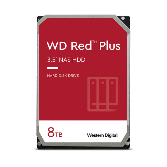 Western Digital Red Plus internal hard drive, 8TB, 5640 RPM, 3.5-inch, Serial ATA III