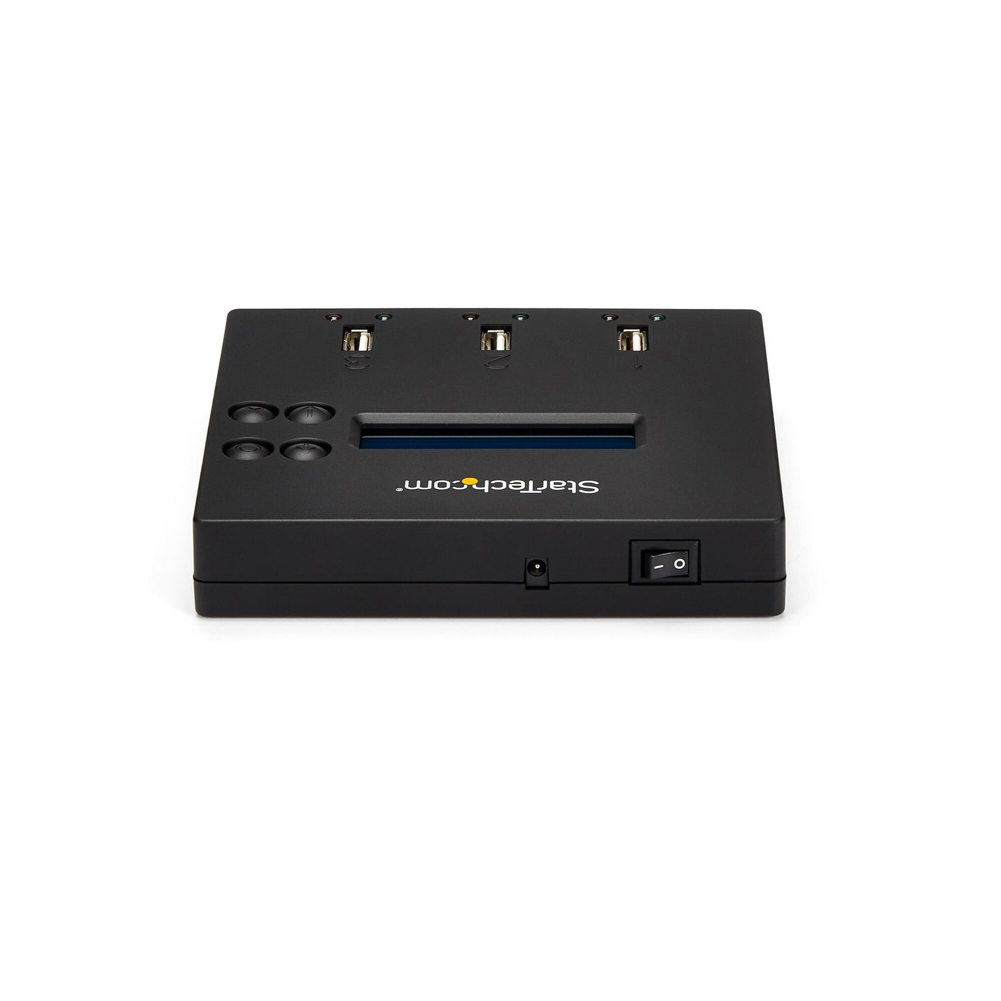 StarTech.com Standalone 1 to 2 USB Thumb Drive Duplicator and Eraser, Multiple USB Flash Drive Copier, System and File and Whole-Drive Copy at 1.5 GB/min, Single and 3-Pass Erase, LCD Display - TAA