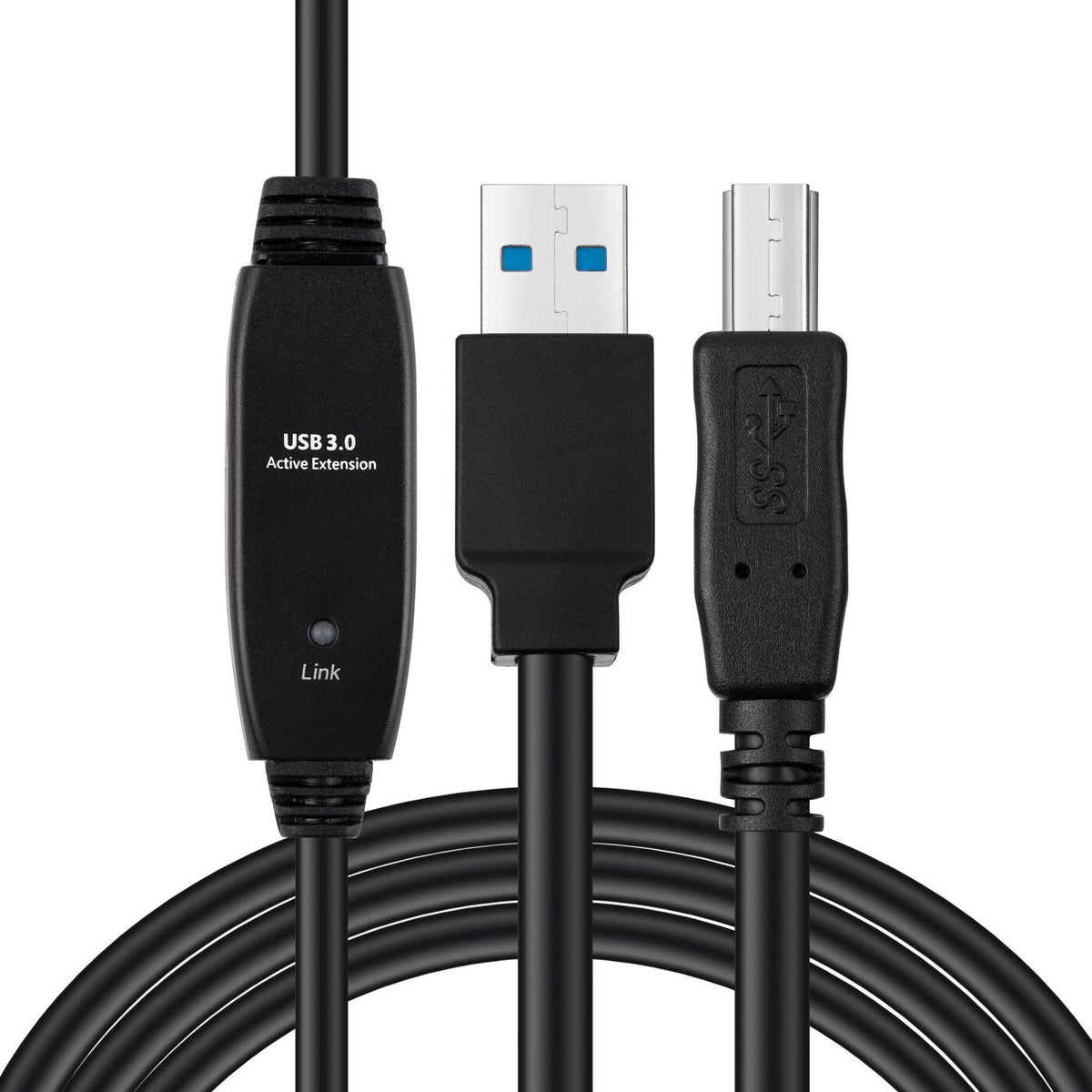 Microconnect Active USB3.0 A-B 10m M-M, Black