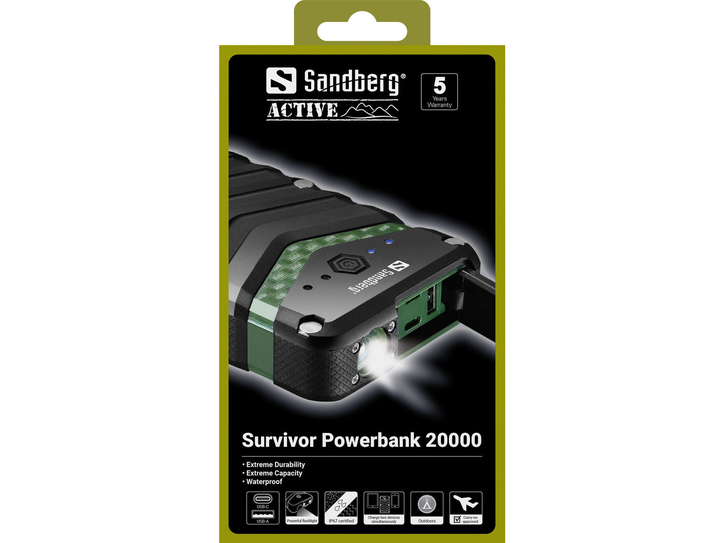 Sandberg Survivor Powerbank 20000