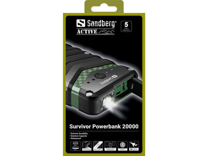 Sandberg Survivor Powerbank 20000