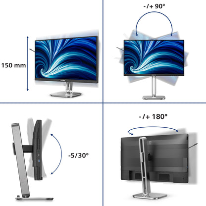 Philips 4000 series 24B2N4200/00 computer monitor 60.5 cm (23.8") 1920 x 1080 pixels Full HD LCD Grey
