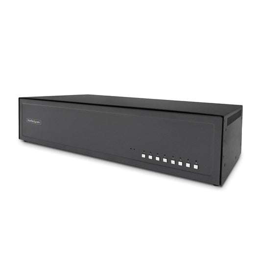 StarTech.com Secure 8-Port Dual-Monitor KVM Switch, DisplayPort, 4K 60Hz, NIAP 4.0 Desktop KVM, Metal Housing, Made in the USA