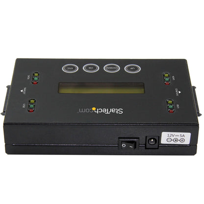 StarTech.com 1:1 Standalone Hard Drive and USB Flash Disk Duplicator and Eraser, USB Thumb Drive and SATA HDD/SSD Disk Cloner and Eraser, Hardrive Copier/Sanitizer/Wiper, LCD display, TAA