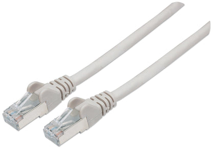 Intellinet Network Patch Cable, Cat6A, 10m, Grey, Copper, S/FTP, LSOH / LSZH, PVC, RJ45, Gold Plated Contacts, Snagless, Booted, Lifetime Warranty