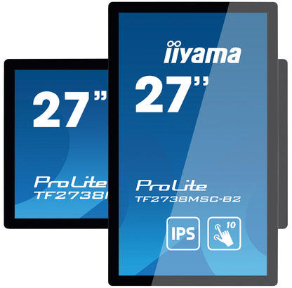 iiyama ProLite TF2738MSC-B2 computer monitor 68.6 cm (27") 1920 x 1080 pixels Full HD LED Touchscreen Multi-user Black