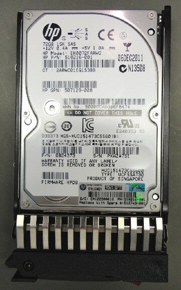 HPE 512743-001-RFB internal hard drive 2.5" 72 GB SAS