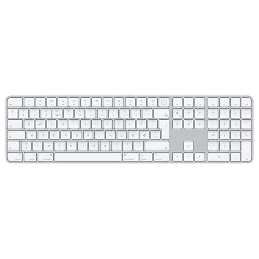 Apple Magic keyboard Universal USB + Bluetooth Norwegian Aluminium, White