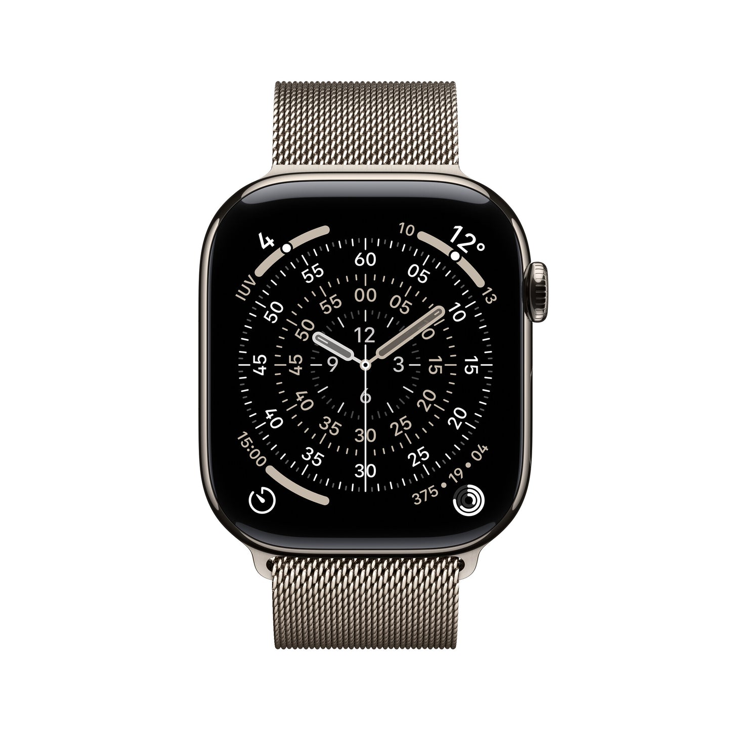 Apple Watch Series 11 GPS + Cellular 46mm Natural Titanium Case with Natural Milanese Loop - S/M