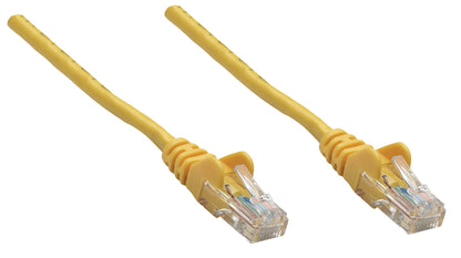 Intellinet Network Patch Cable, Cat6A, 0.25m, Yellow, Copper, S/FTP, LSOH / LSZH, PVC, RJ45, Gold Plated Contacts, Snagless, Booted, Lifetime Warranty