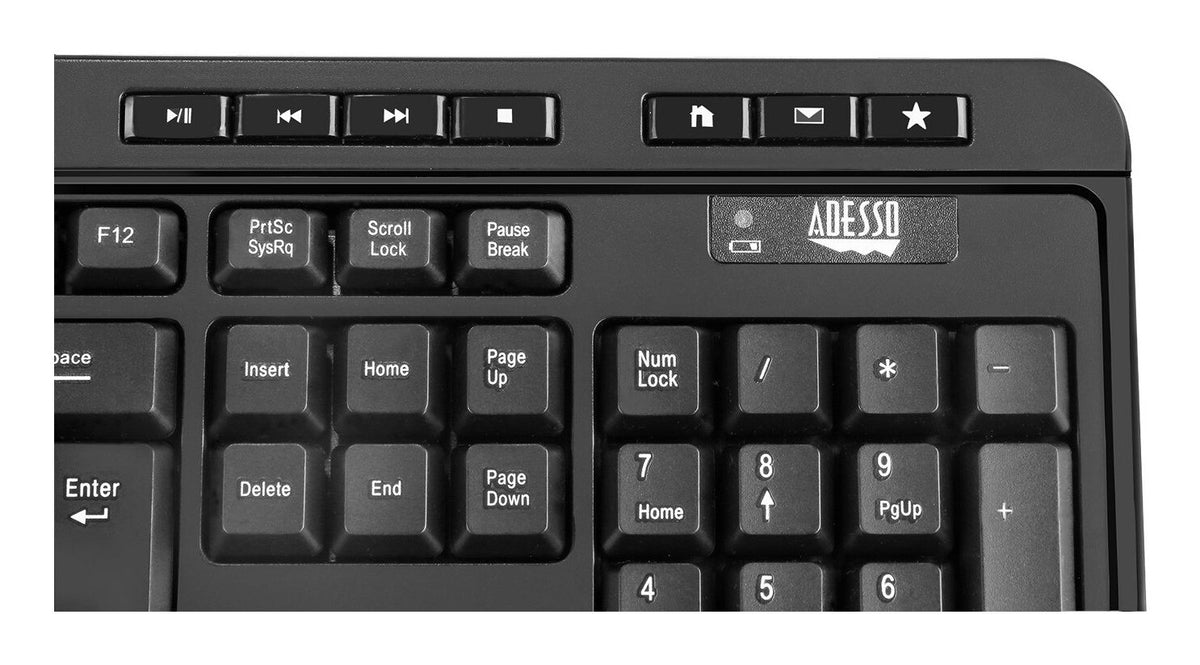 Adesso WKB-1320CB-UK keyboard Mouse included Home RF Wireless QWERTY UK English Black
